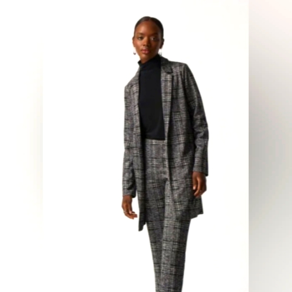 Plaid Long Coat and Pants Set Josheph Ribkoff Size 10